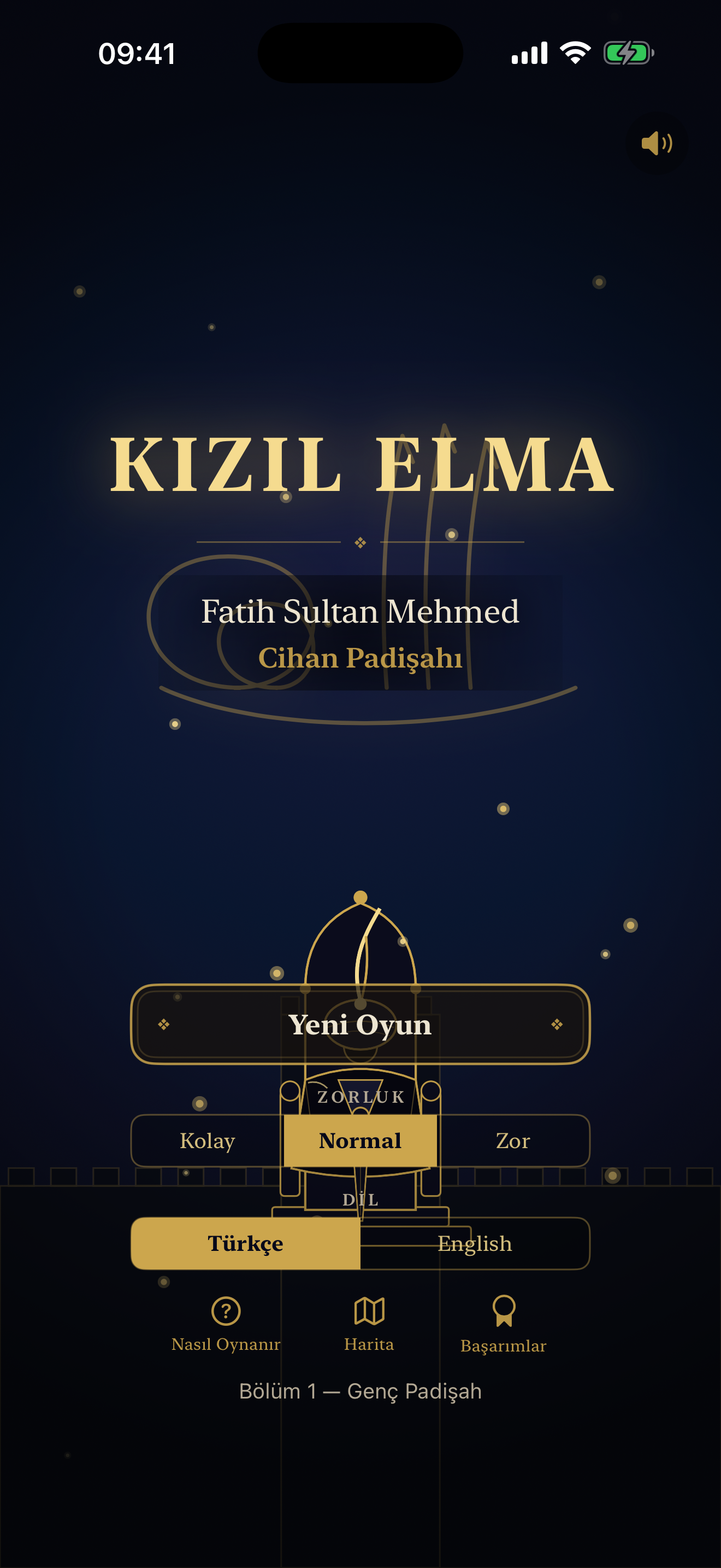 Fatih: Kızıl Elma ana ekranı